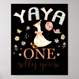 Yaya van de ene domme gans 1e verjaardag meisje poster