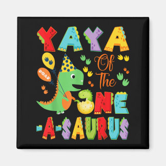 Yaya Van De One-A-Saurus 1e Verjaardag Jongen Dino Magneet