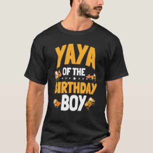 Yaya van de verjaardag jongen bouwvakker bday t-shirt
