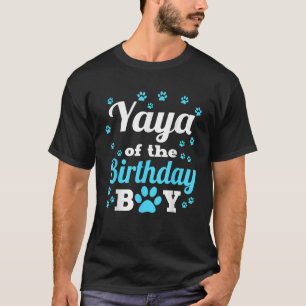 Yaya Van De Verjaardags Jongen Hond Poot Dagfeest T-shirt