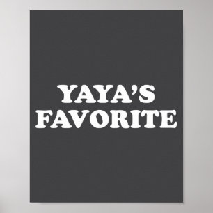 Yaya's favoriete Granhild grappige kleinzoon klein Poster