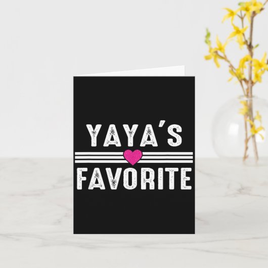 Yaya's Favorite  Kaart (Gele Bloem)