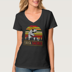 Yayasaurus rex dinosaurus yaya saurus familie moed t-shirt