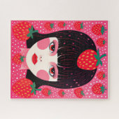 Yayoi Kusama Aardbei Meisje Funky Legpuzzel (Horizontaal)