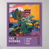 Yayoi Kusama Abstract Landschap Levendige Tentoons Poster (Voorkant)