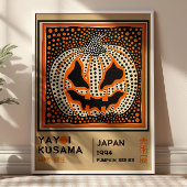 Yayoi Kusama Abstract Pumpkin Retro Exhibition Poster