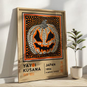 Yayoi Kusama Abstract Pumpkin Retro Exhibition Poster