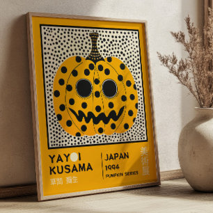 Yayoi Kusama Abstract Pumpkin Retro Tentoonstellin Poster