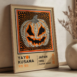 Yayoi Kusama Abstracte Pompoen Retro Expositie Poster
