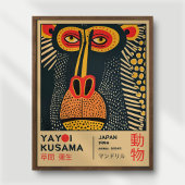 Yayoi Kusama Art Mandrill Illustration Exhibition  Poster