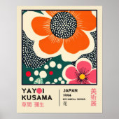 Yayoi Kusama Bloemententoonstelling Elegant Retro Poster (Voorkant)