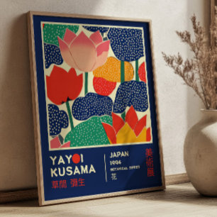 Yayoi Kusama Bloemententoonstelling Pop Art Retro Poster