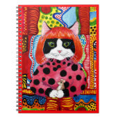 Yayoi Kusama eerbetoon als Schattige Cat mouse not Notitieboek (Voorkant)