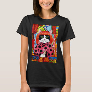 Yayoi Kusama eerbetoon als Schattige Cat mouse tee T-shirt