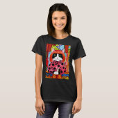 Yayoi Kusama eerbetoon als Schattige Cat mouse tee T-shirt (Voorkant volledig)