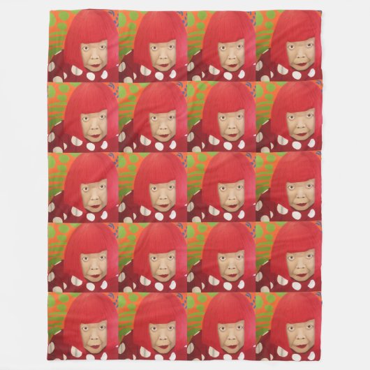 Yayoi Kusama Fleece Deken (Voorkant)