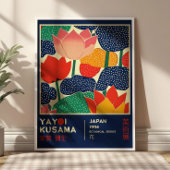 Yayoi Kusama Floral Exhibition Pop Art Retro Poster