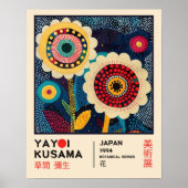Yayoi Kusama Floral Exhibition Retro Botanical Poster (Voorkant)