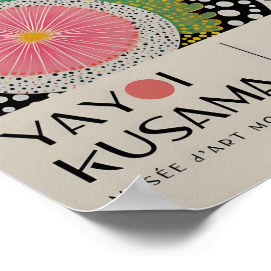 Yayoi Kusama Geïnspireerd Abstracte kunst Print (Hoek)