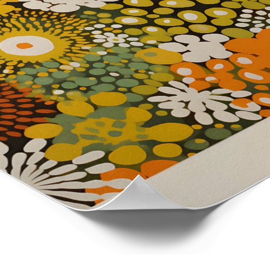 Yayoi Kusama Geïnspireerd Abstracte kunst Print (Hoek)