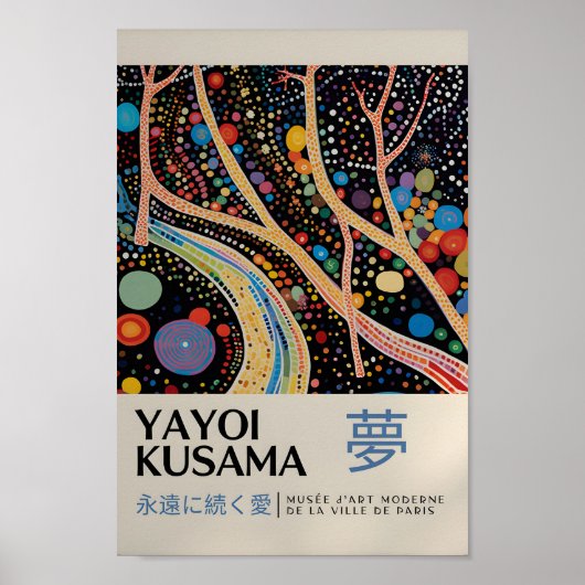 Yayoi Kusama Geïnspireerd Abstracte kunst Print (Voorkant)
