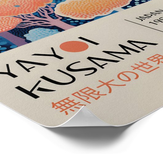 Yayoi Kusama Geïnspireerd Abstracte kunst Print (Hoek)