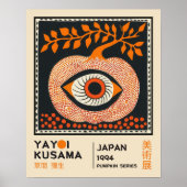 Yayoi Kusama Gestileerde Pompoen Retro Expositie Poster (Voorkant)