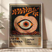 Yayoi Kusama Gestileerde Pompoen Retro Expositie Poster