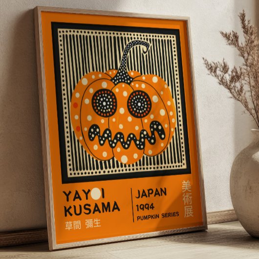 Yayoi Kusama Halloween Pumpkin Exhibition  Poster
