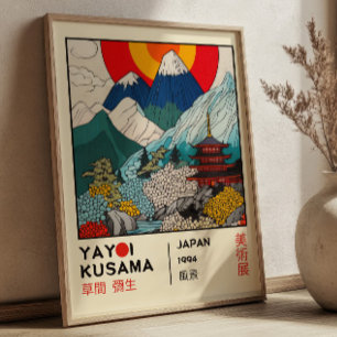 Yayoi Kusama Japan Landschap Retro Tentoonstelling Poster