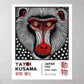 Yayoi Kusama Mandrill Retro Exhibition Poster (Voorkant)