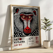 Yayoi Kusama Mandrill Retro Expositie Poster