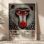 Yayoi Kusama Mandrill Retro Expositie Poster