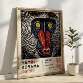 Yayoi Kusama Mandrill Retro Japanese Exhibiton Poster