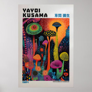 Yayoi Kusama Print, Moderne Kunst Print, Woonkamer Poster