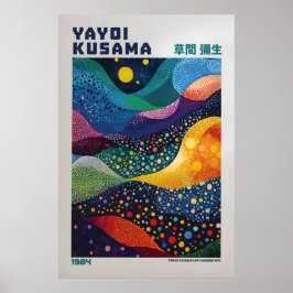 Yayoi Kusama Print, Moderne Kunstprint, Maximalist Poster
