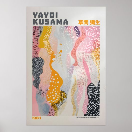 Yayoi Kusama Print, Moderne Kunstprint, Maximalist Poster (Voorkant)