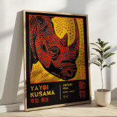 Yayoi Kusama Rhino Illustration Retro Exhibition Poster