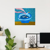 Yayoi Kusama schilderij Poster (Thuiskantoor)