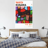Yayoi Kusama tentoonstelling Poster, alleen begrav Canvas Afdruk (Insitu (Slaapkamer))