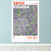 Yayoi Kusama Tentoonstelling Poster, de bloeiende Canvas Afdruk (Insitu (Houten vloer))