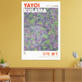Yayoi Kusama Tentoonstelling Poster, de bloeiende Canvas Afdruk (Insitu (Woonkamer))