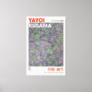 Yayoi Kusama Tentoonstelling Poster, de bloeiende Canvas Afdruk