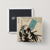 Yazama Shinroku Mitsukaze Vierkante Button 5,1 Cm (Voorkant /achterkant)