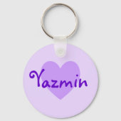Yazmin in Paars Sleutelhanger (Voorkant)