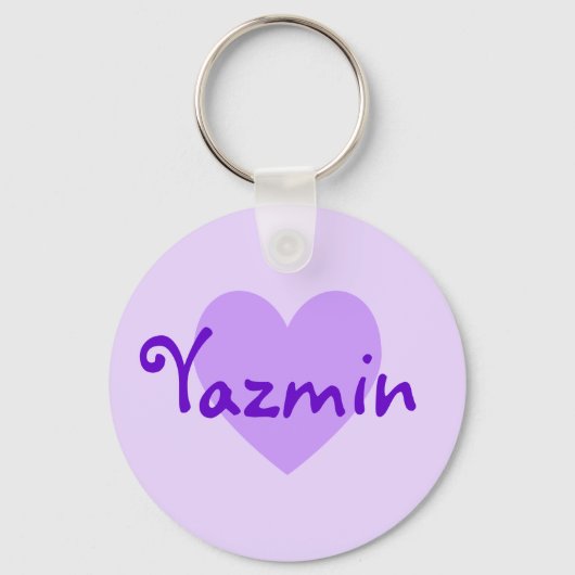 Yazmin in Paars Sleutelhanger (Voorkant)