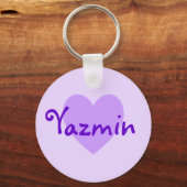 Yazmin in Paars Sleutelhanger (Voorkant)