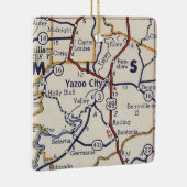 Yazoo City MS  Map Keramisch Ornament (Rechts)