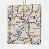 Yazoo City MS  Map Keramisch Ornament (Links)