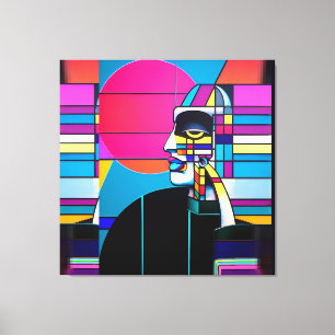 YB1 - Ken Gage New Wave Albumhoofdkunst Canvas Afdruk